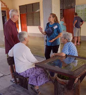 Chatting before morning prayer