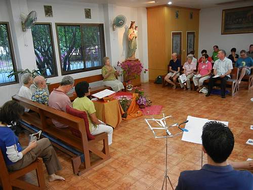 Helene O'Sullivan at morning prayer