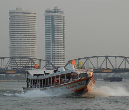 Water taxi on the river