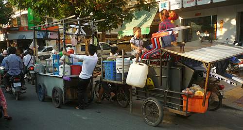 Push carts in traffic