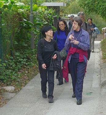 Walking to the retreat center