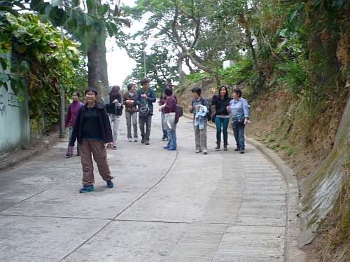 Hiking back to the ferry pier