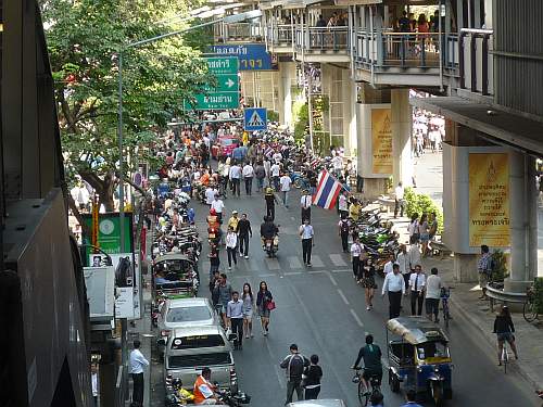 Silom Road from the SkyTrain