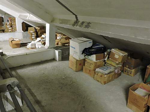 Storage area in the Stanley attic