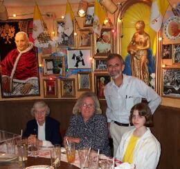 In the Pope Room for a last supper together
