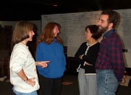 One of the many informal discussion at the assembly