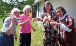 Watermelon slurping on the morning break