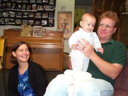 Baby Grace and mom and Dad