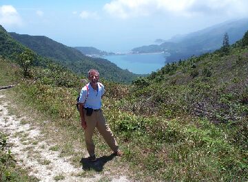 Hiking in the hills on Lantau Island in HK