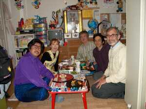 Dinner in Japan at Oboshi's house