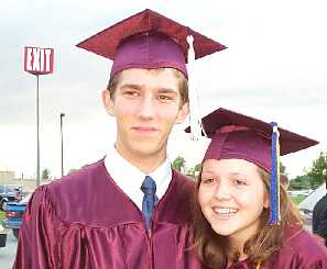 Adam Browne and Greta Honaker at graduation