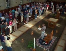 Morning prayer in chapel