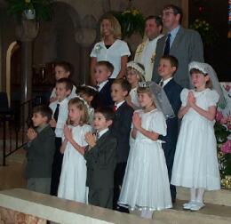 Olivia's first communion group